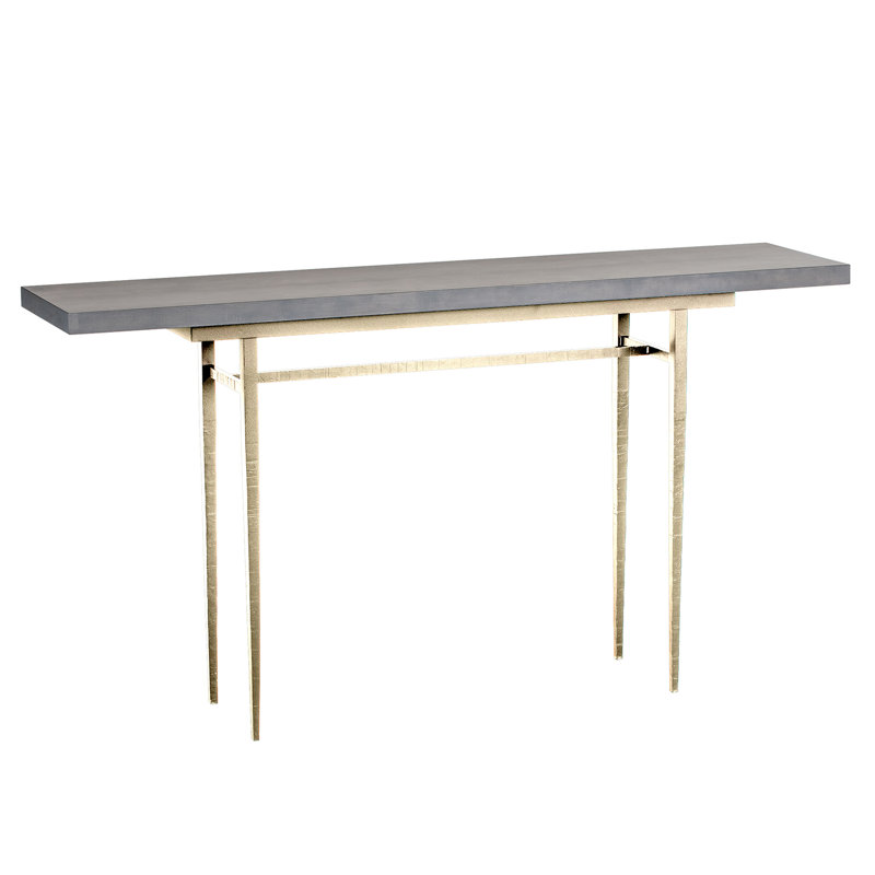 Wick Console Table, Modern Brass, 32.1" H x 60" W x 14" D, Gray
