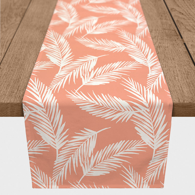 Chemin de table Akeylah, L 72 po x P 16 po, Corail