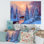 «Winter Landscape & The River House In The Woods I», reproduction sur toile