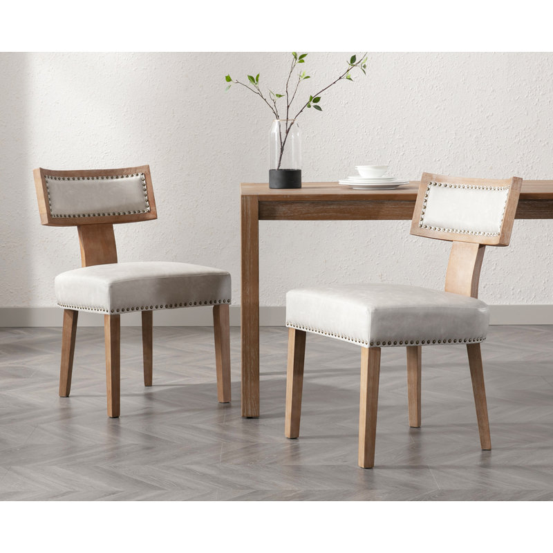 Chaises de salle à manger Faranda, gris, Bois