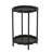 Cole And Grey Wood Floral Inspired 2 Level Side End Accent Table With Metal Legs-1550843877