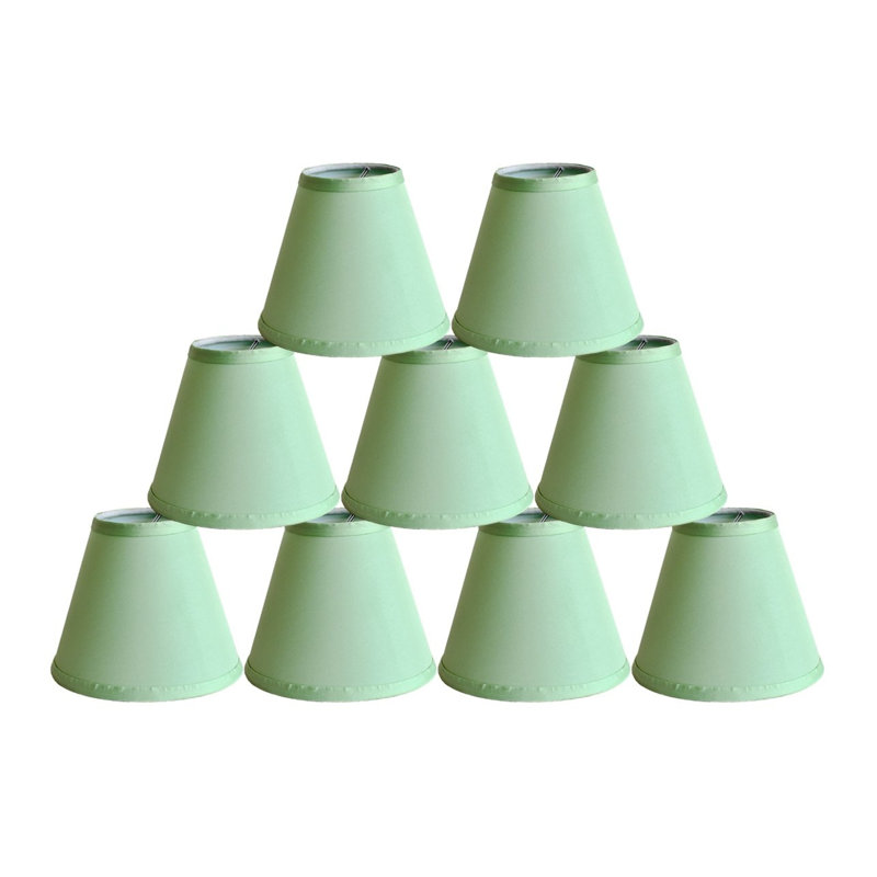 Abat-jour empire en satin H 5 po (à clips), Vert olive