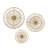 Round Fiber And Mirror 3-Piece Wall Decor Set
