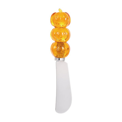 Jack-o-Lantern Transparent Polyresin Cheese Spreader, S4