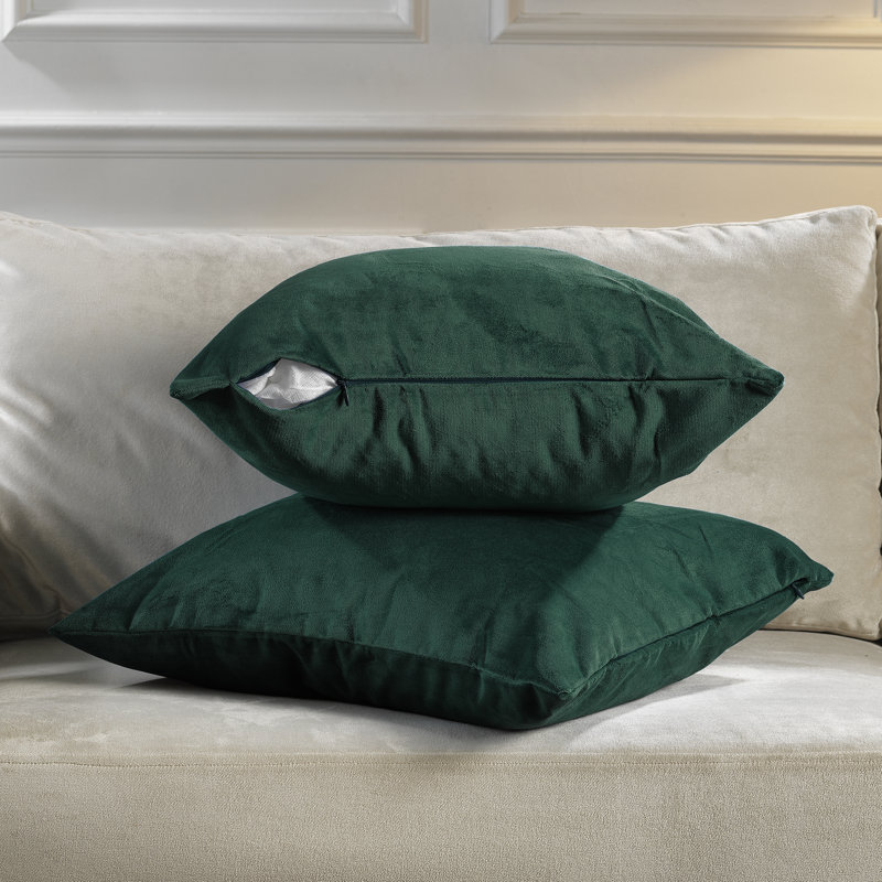 Matte Velvet Pillow Cover, 16" x 16", 33 Deep Jungle