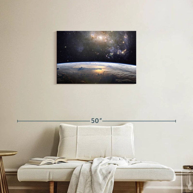 Terre d'Oberle dans l'univers, H 20 po x l 30 po