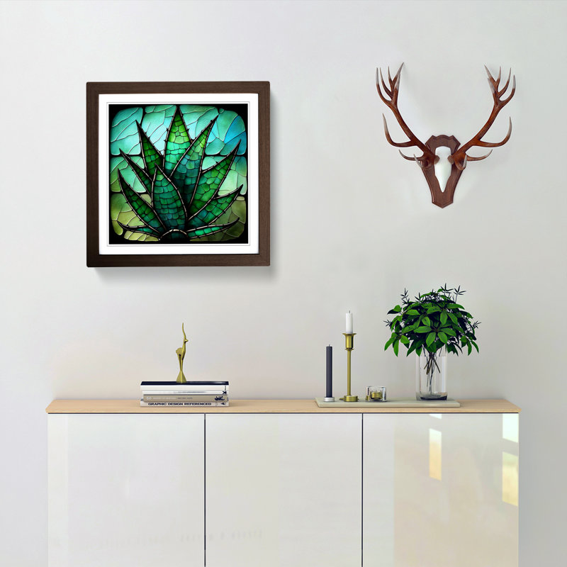 Single Picture Frame Print on Wood, Walnut