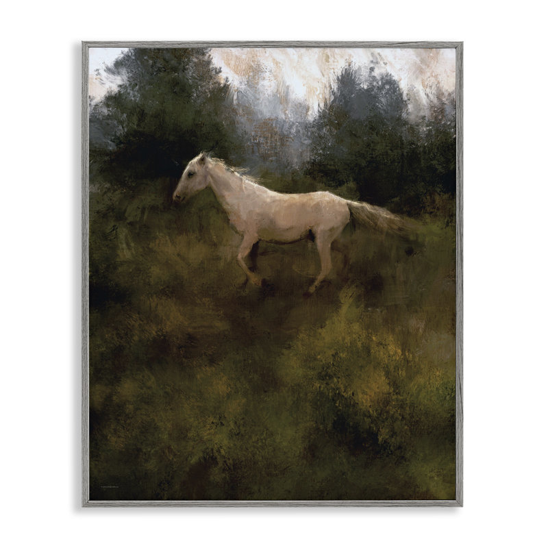 Reproduction giclée représentant un poulain dans un décor forestier brossé, création de Kamdon Kreations, H 14 po x l 11 po