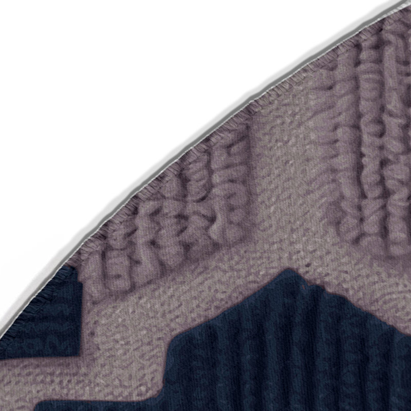 Tapis gris intérieur et extérieur Trellis, Rond 5 pi