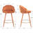 Damisi Upholstered Counter Stool with Metal Frame-908866360