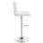 Adjustable White Bar Stools Of 2 With Back And Unrestricted Movement For Dining Solid Pattern Versatile Room Use