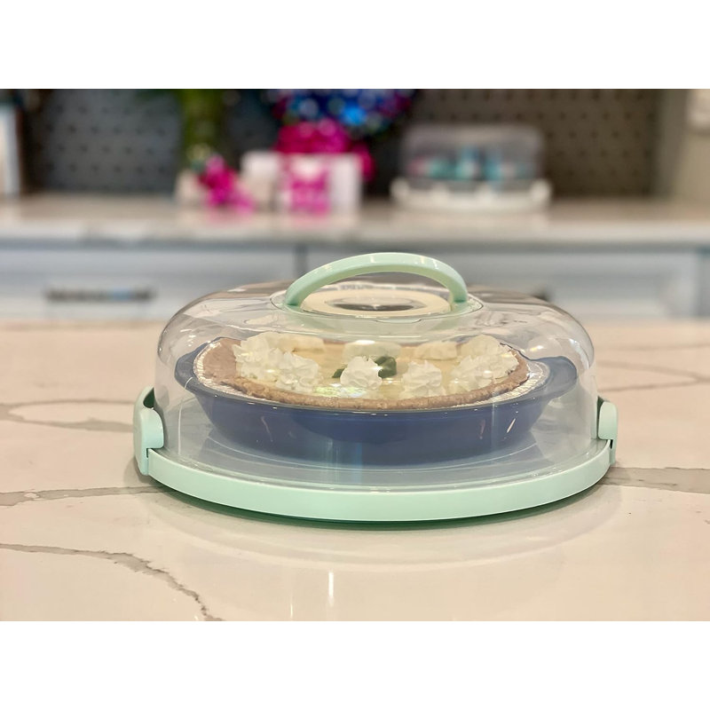 Pie, Cheesecake Carrier for up to 10 in x 4 1/2 in cake, Green