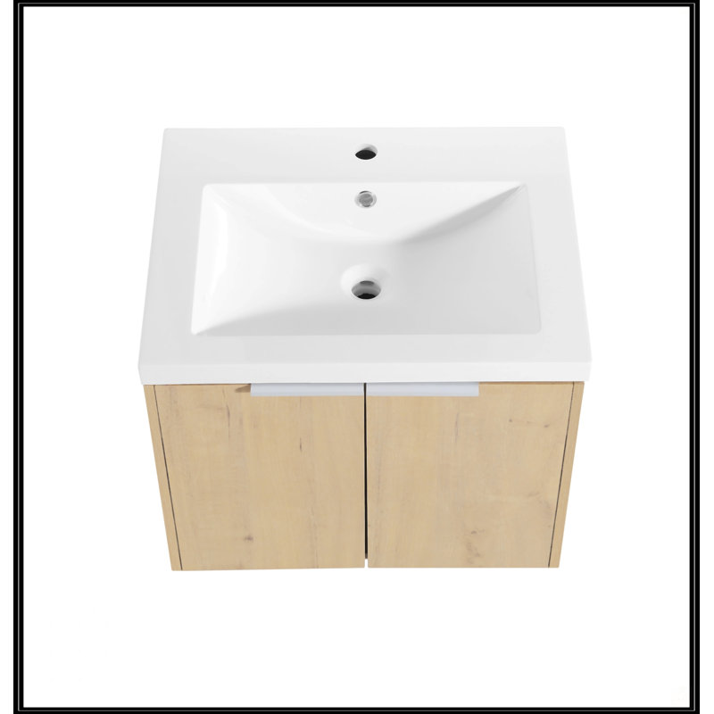 Armoire de salle de bain avec lavabo, Imitative Oak, 24"