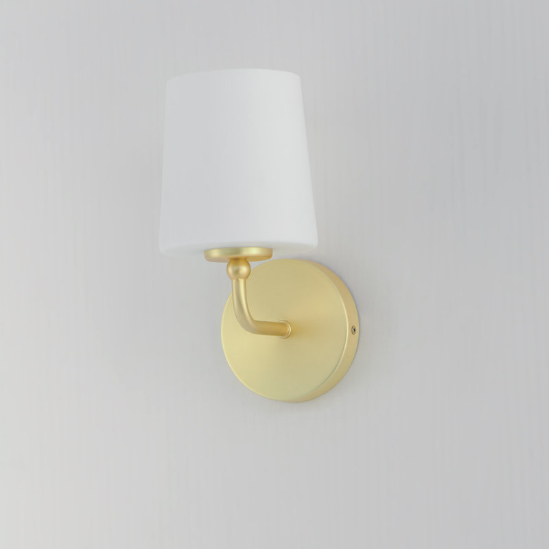 Steel Armed Sconce, Satin Brass