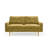 70''Velvet Square Arm Modern Style Sofa With Golden Leg-903016202