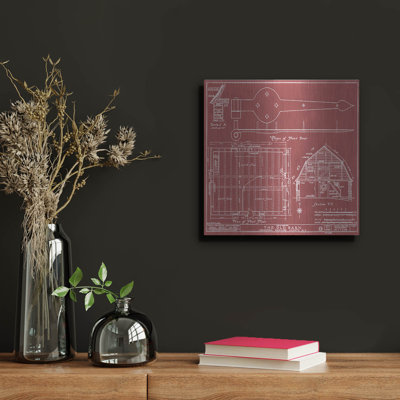  'Rockland County Barn 2' by Annie Warren Metal Wall Art, 12" x 12"