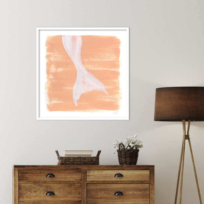 «Soft Sea Mermaid Tail» par Yvette St. Amant, reproduction d'art encadrée en bois, H 33 po x l 33 po