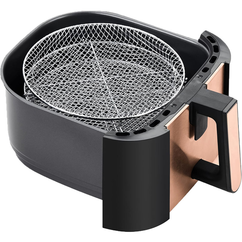 Friteuse à air 7 litres avec déshydrateur - 1700 W, 3 grilles, écran tactile, préchauffage et gril (cuivre)