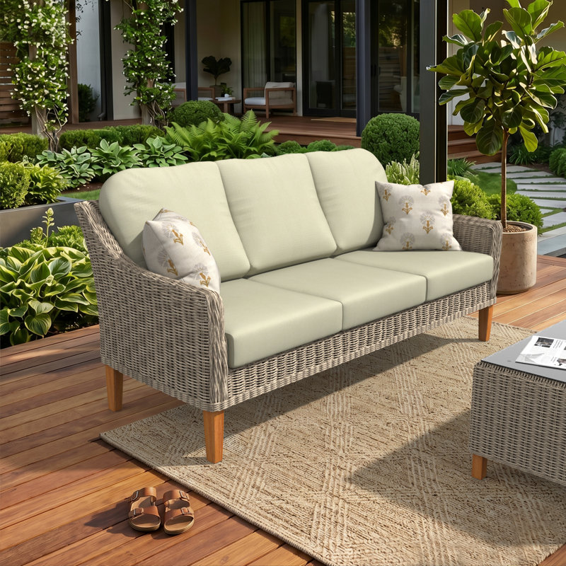 Sunbrella® Outdoor Sofa Seat/Back Cushion, Canvas Canvas Sunbrella® Canvas