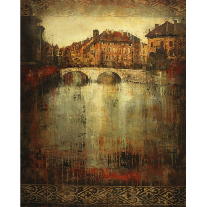 «Waterside» par Claudette, peinture sur toile tendue