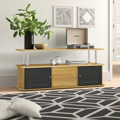 Meuble télé avec 3 armoires de rangement et tablette pour téléviseur de 55 po ou moins Edwin