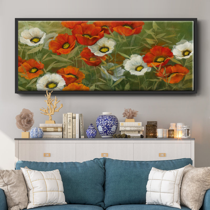 «Poppy Symphony», toile encadrée, H 20 po x l 50 po