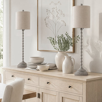 Pavanjit Buffet Lamps Table Lamps Unique Artistic Design Shade for Console Table at Landing Erea, Entryway, Buffet or Sideboard Table at Dinning Room