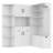 Multifunctional Left-Right Combination Hall Cabinet (Can Be Used Separately) With Storage And 4 Hooks, Storage Cabinet/ Hall Tree 2 In 1 For Living Room, Kitchen And Hallway, White-823404594