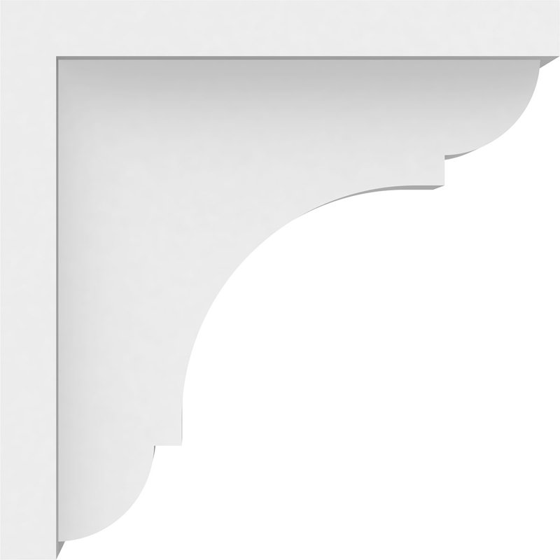 5"W x 12"D x 12"H Standard Bryant Architectural Grade PVC Bracket, 12" H x 5" W x 12" D