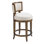 Island Fusion Swivel Upholstered Stool with Solid Wood Frame