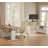 Ashantey 60" L-Shaped Executive Electric Standing Desk with Fluted Roman Legs, Privacy Modesty Panel and Wire-125361231