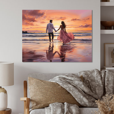 Caraibe Sunset Serenade III - Décoration murale plage en métal