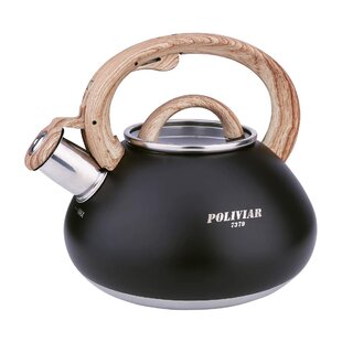 Polder Tea Kettle St St Induction Ready 3Ply Encapsulated Base Heats Water  Fast