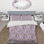 Camouflage rose et gris - ensemble de housse de couette abstrait - microfibre de polyester