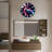 Neon Rabbit Clock Art - 24‘’ Modern Glass Wall Clock