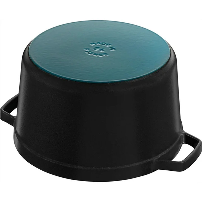4.97-qt Cast Iron Round Dutch Oven, Black
