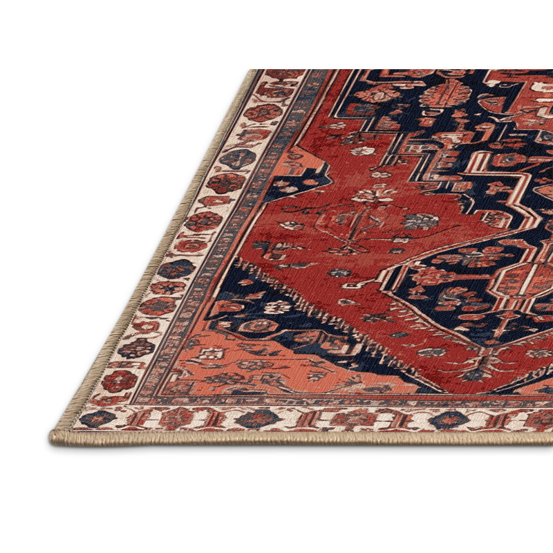 Tapis brun lavable à la machine, Rond 4 pi