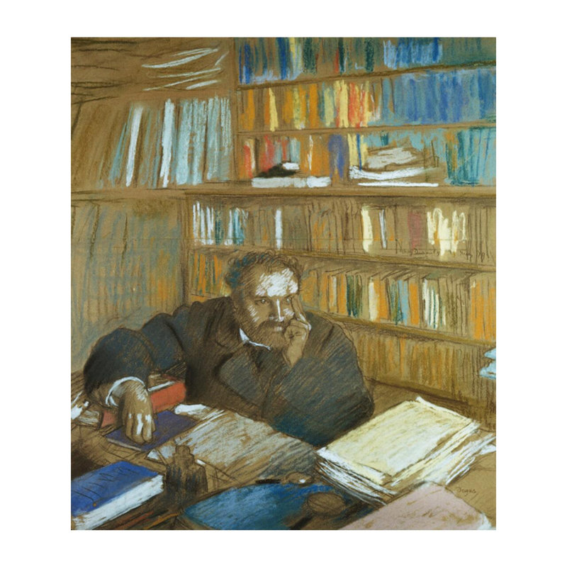 Portrait d'Edmond Duranty par Edgar Degas - Estampe numérique, H 40 po x l 32 po