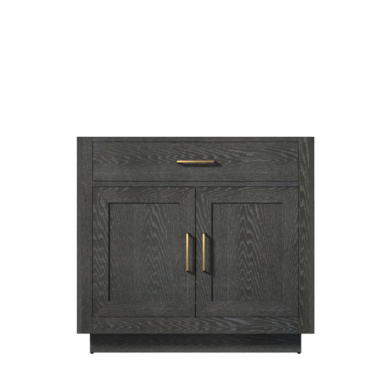 Meuble-lavabo simple l 36 po x P 22 po Abbey, Chêne noir