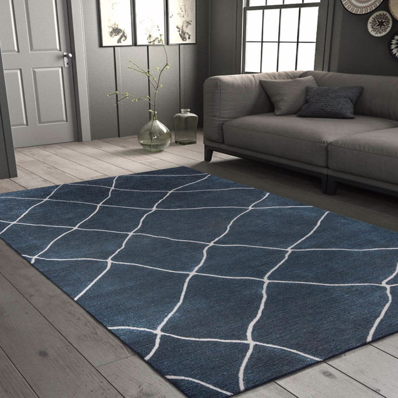 Luxurious Machine Washable Carpet, 100% Polyester, 7.5 x 10.8 Feet | Pile Height: 0.2 Inches, 1850 g/m² | Recycled Poly Cotton Underside, Easy Care, Perfect for Living Room & Bedroom, Soft & Durable Design