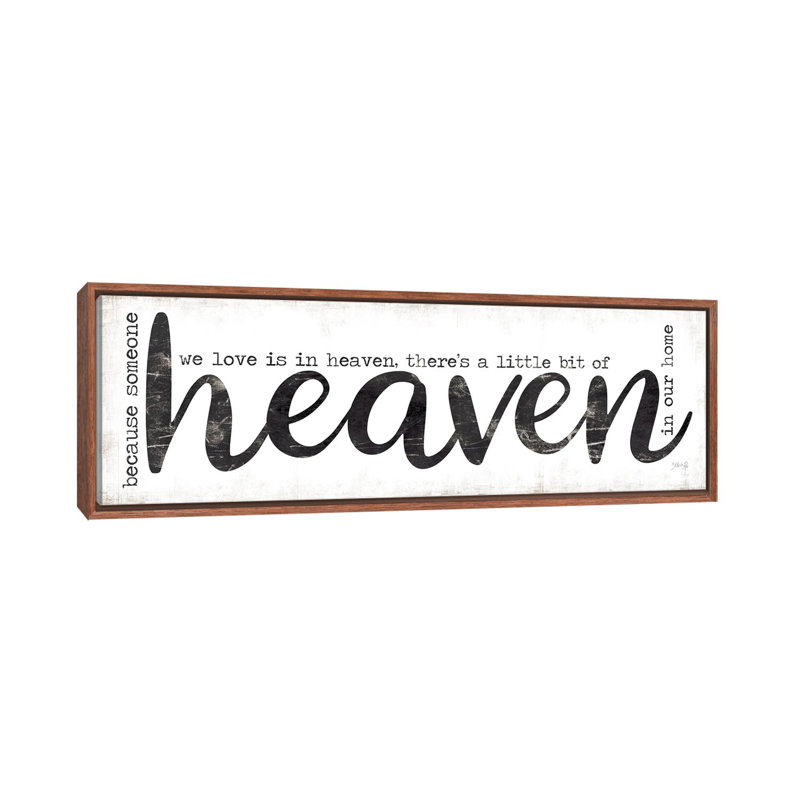 Heaven In Our Home by Marla Rae - Panoramic Print on Canvas, 121.92 cm H x 40.64 cm W, Brown Floater Frame