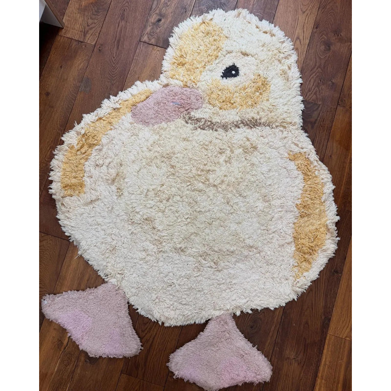 Washable Animal Cotton Rug Ducky