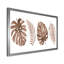 «Tropical Monstera And Palm Leaf In Terracotta», reproduction d'art sur toile encadrée-59623616-59623621