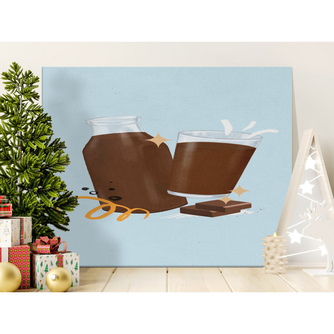 Whimsical Chocolate Milk Art Canvas
