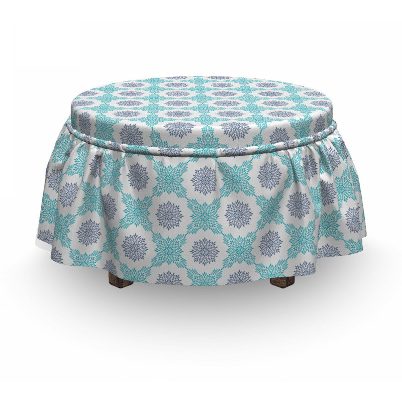 Housse pour repose-pieds motif floral