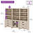 74" Tall  Bookshelf With, 3-Tier Farmhouse Bookcase With Glass Doors And Drawers, Multifunctional Storage Cabinet For Living Room, Home Office, Library, Beige-1371866892