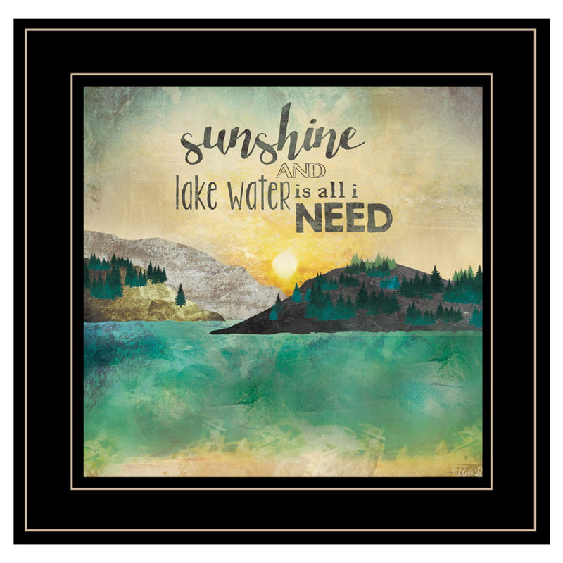 «Sunshine And Lake Water», art mural encadré pour le salon et la maison par Marla Rae