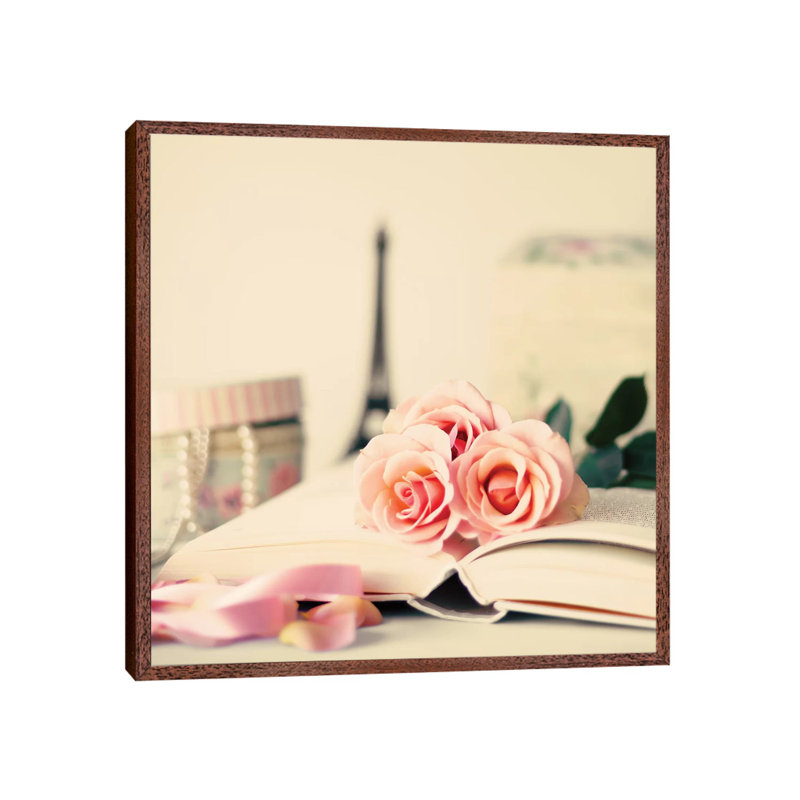 French Decors by Caroline Mint - Print on Canvas, 66.04 cm H x 66.04 cm W, Classic Brown Wood Framed