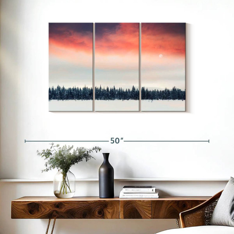 Harnek Red Cloud Pine Trees, 14" H x 23" W