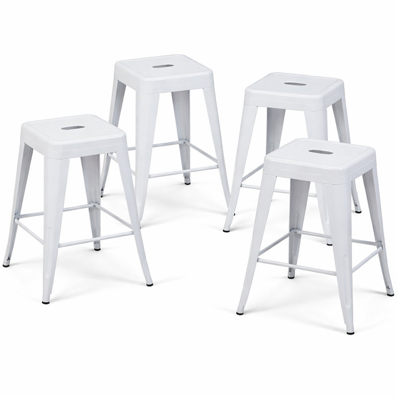 24 Inch Counter Height Stool(Only Dining Chairs), Blanc clair, Tabouret de comptoir (siège d'une hauteur de 24 p
